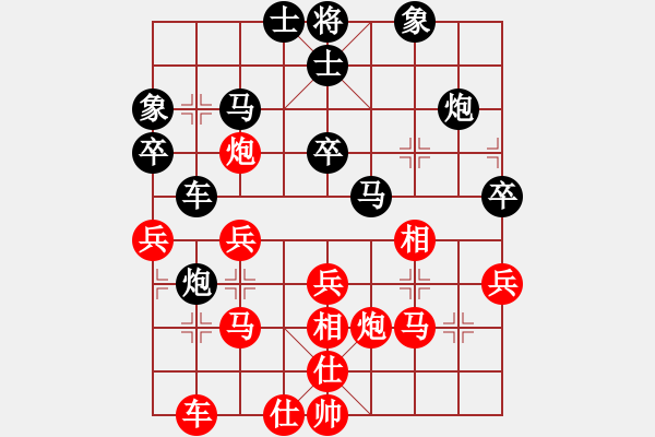 象棋棋谱图片：王车易位(3段)-和-宫廷秘史(6段) - 步数：40 