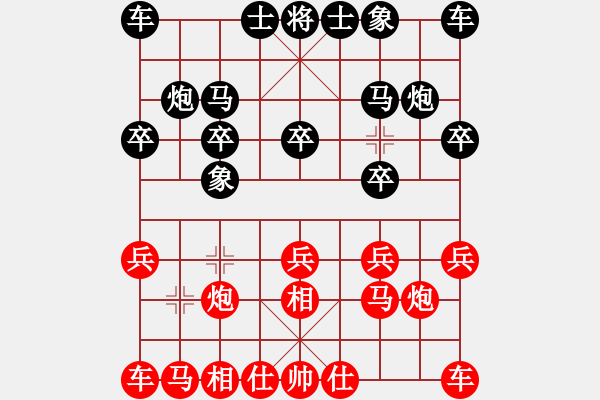 象棋棋譜圖片：上海馬四寶 vs 蘇昆常王征 - 步數(shù)：10 