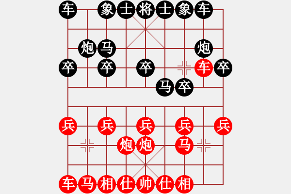 象棋棋谱图片：许银川     先和 孙勇征     - 步数：10 