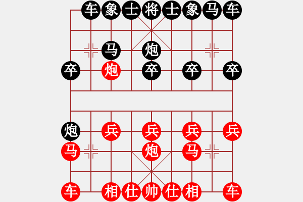 象棋棋譜圖片：linxinlan81[紅] -VS- 偏鋒炮王[黑] - 步數(shù)：10 