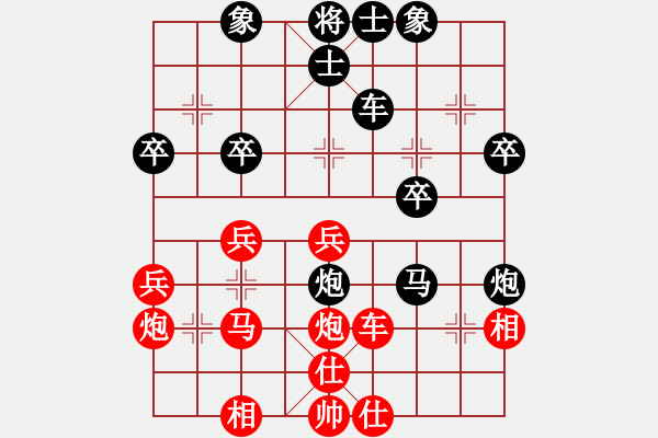 象棋棋譜圖片：臥春(月將)-負-道士的藝術(日帥) - 步數(shù)：40 